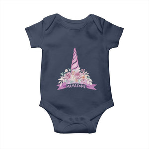 Cute Mamacorn Mother's Day Baby Onesie TS09 Navy Print Your Wear
