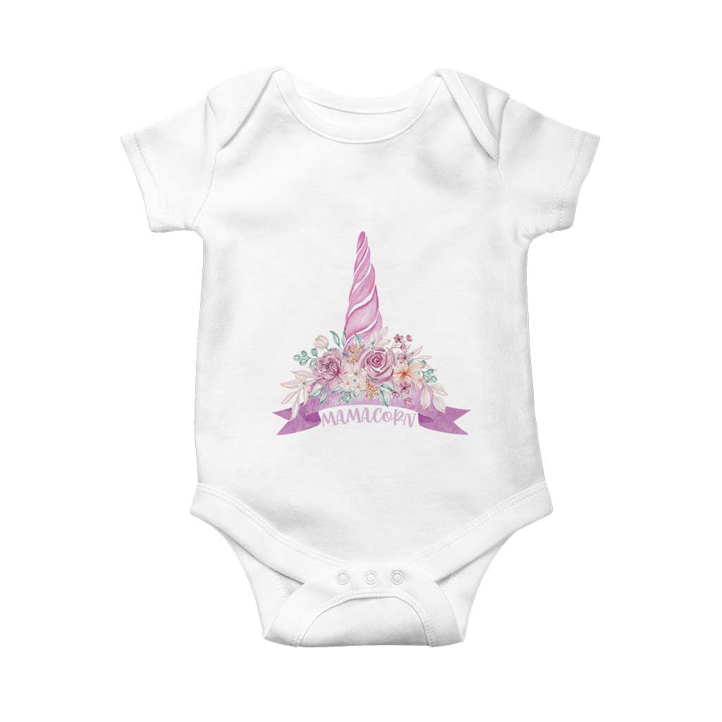 Cute Mamacorn Mother's Day Baby Onesie TS09 White Print Your Wear
