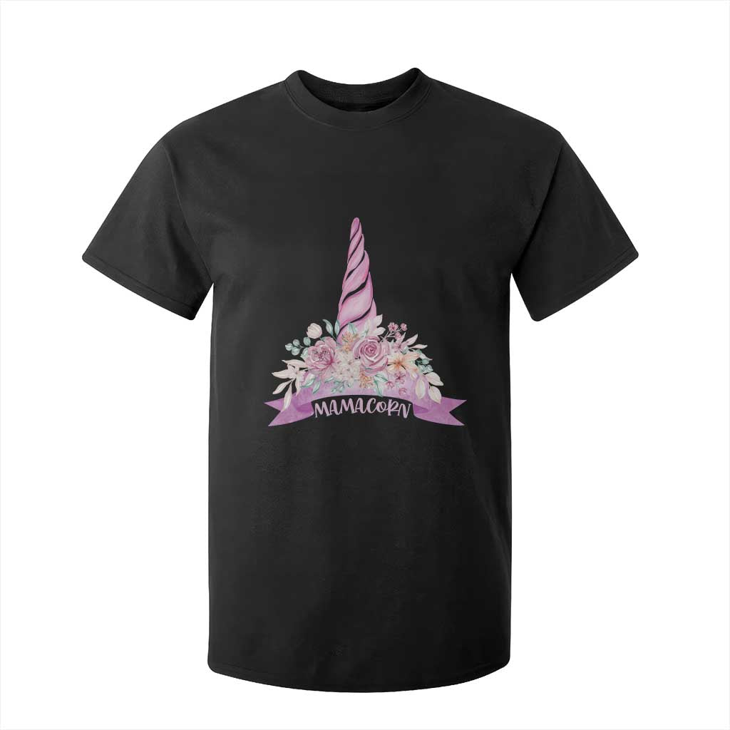Cute Mamacorn Mother's Day T Shirt For Kid TS09 Black Print Your Wear