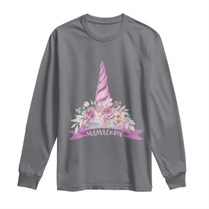 Cute Mamacorn Mother's Day Long Sleeve Shirt TS09 Charcoal Print Your Wear