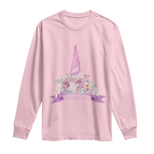 Cute Mamacorn Mother's Day Long Sleeve Shirt TS09 Light Pink Print Your Wear
