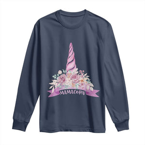 Cute Mamacorn Mother's Day Long Sleeve Shirt TS09 Navy Print Your Wear