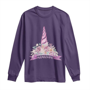 Cute Mamacorn Mother's Day Long Sleeve Shirt TS09 Purple Print Your Wear