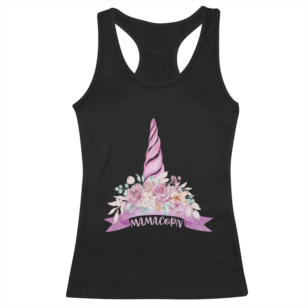 Cute Mamacorn Mother's Day Racerback Tank Top TS09 Black Print Your Wear
