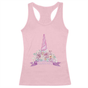 Cute Mamacorn Mother's Day Racerback Tank Top TS09 Light Pink Print Your Wear