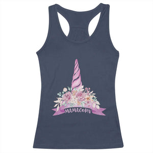 Cute Mamacorn Mother's Day Racerback Tank Top TS09 Navy Print Your Wear