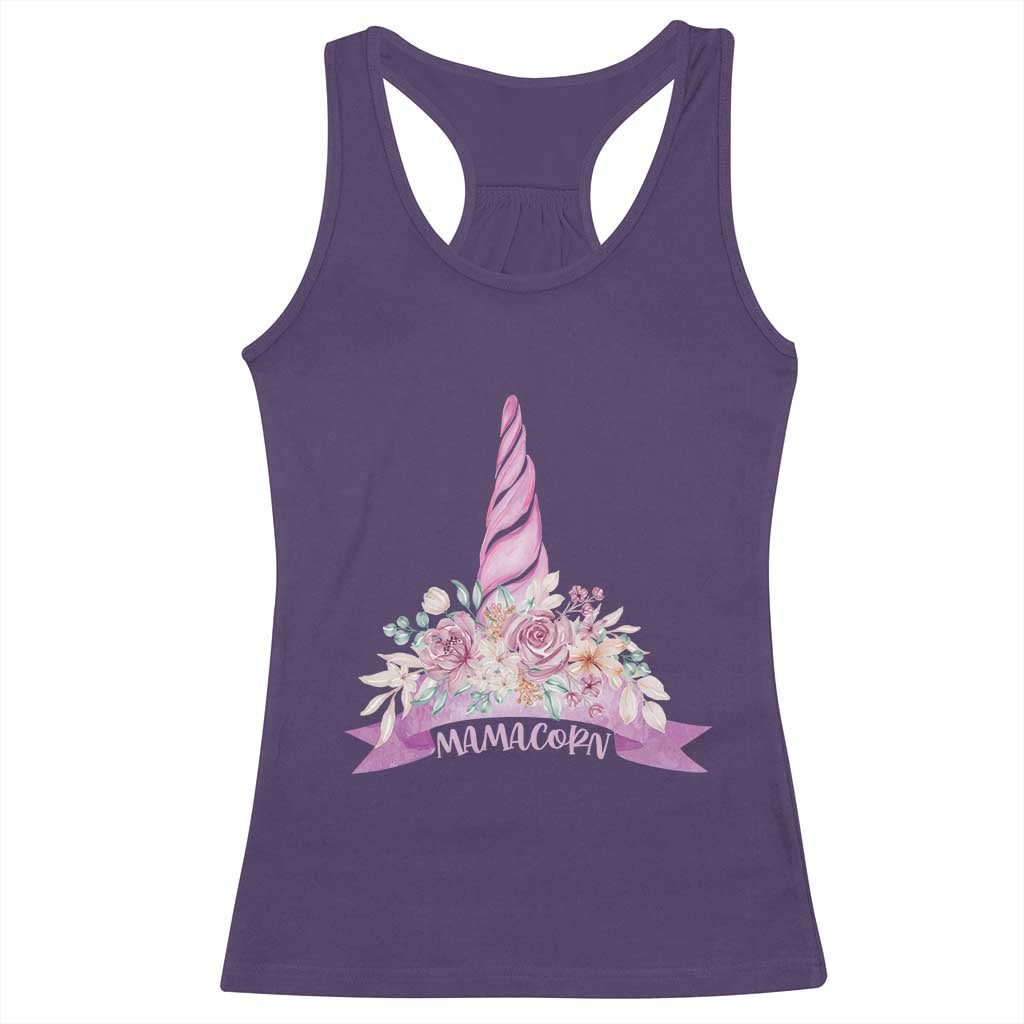 Cute Mamacorn Mother's Day Racerback Tank Top TS09 Purple Print Your Wear