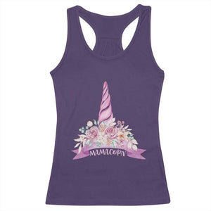 Cute Mamacorn Mother's Day Racerback Tank Top TS09 Purple Print Your Wear