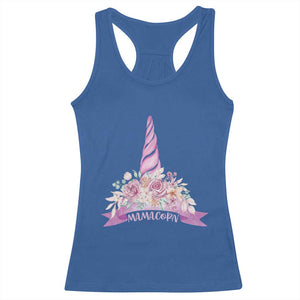 Cute Mamacorn Mother's Day Racerback Tank Top TS09 Royal Blue Print Your Wear