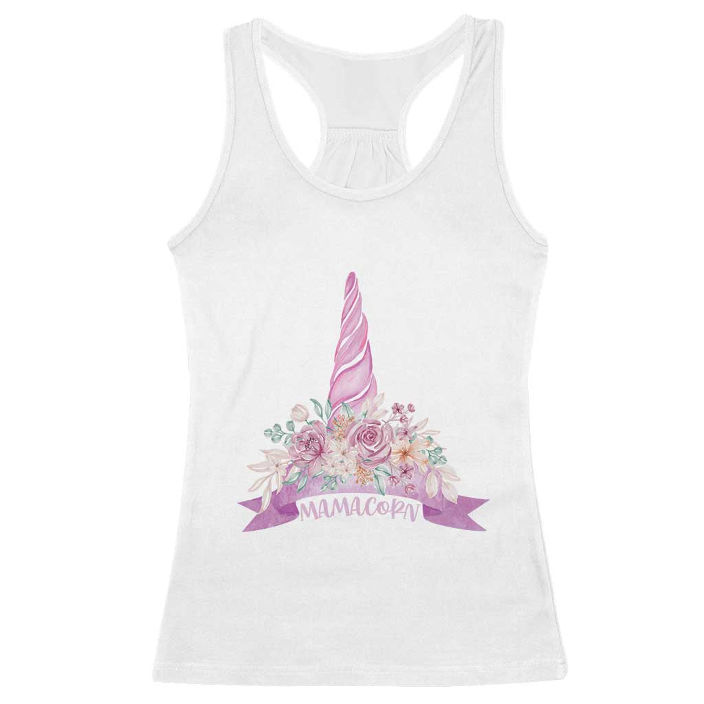 Cute Mamacorn Mother's Day Racerback Tank Top TS09 White Print Your Wear