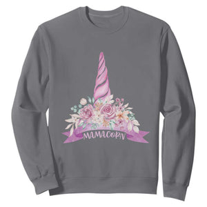 Cute Mamacorn Mother's Day Sweatshirt TS09 Charcoal Print Your Wear