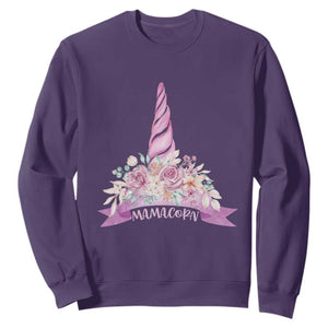 Cute Mamacorn Mother's Day Sweatshirt TS09 Purple Print Your Wear