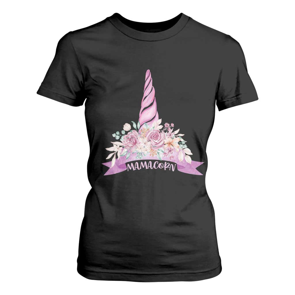Cute Mamacorn Mother's Day T Shirt For Women TS09 Black Print Your Wear