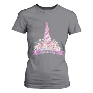 Cute Mamacorn Mother's Day T Shirt For Women TS09 Charcoal Print Your Wear