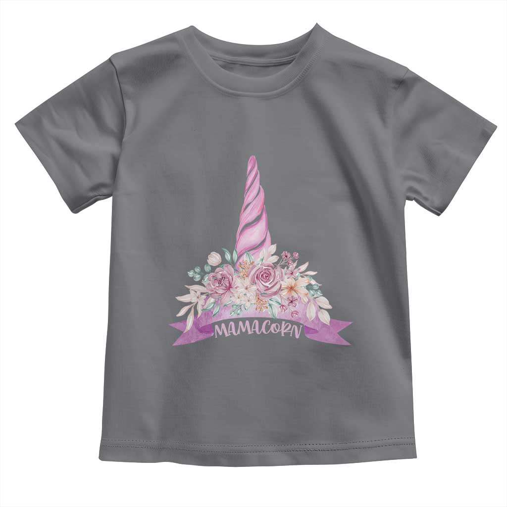 Cute Mamacorn Mother's Day Toddler T Shirt TS09 Charcoal Print Your Wear