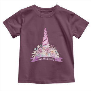 Cute Mamacorn Mother's Day Toddler T Shirt TS09 Maroon Print Your Wear