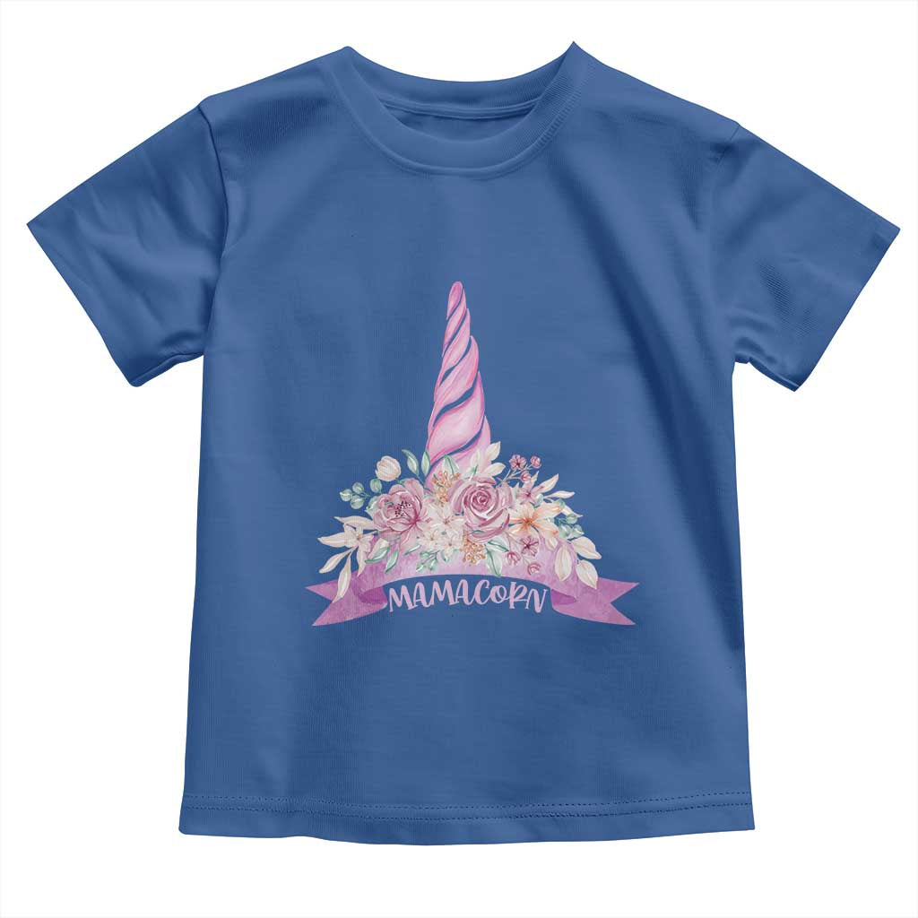 Cute Mamacorn Mother's Day Toddler T Shirt TS09 Royal Blue Print Your Wear