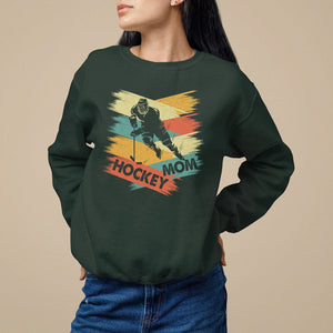 Hockey Mom Sweatshirt Mother's Day Mama Of Hockey Player TS09 Dark Forest Green Printyourwear
