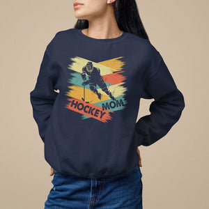 Hockey Mom Sweatshirt Mother's Day Mama Of Hockey Player TS09 Navy Printyourwear
