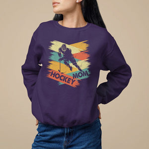 Hockey Mom Sweatshirt Mother's Day Mama Of Hockey Player TS09 Purple Printyourwear