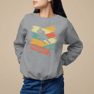 Hockey Mom Sweatshirt Mother's Day Mama Of Hockey Player TS09 Sport Gray Printyourwear