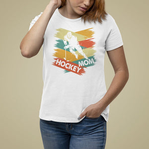 Hockey Mom T Shirt For Women Mother's Day Mama Of Hockey Player TS09 White Printyourwear