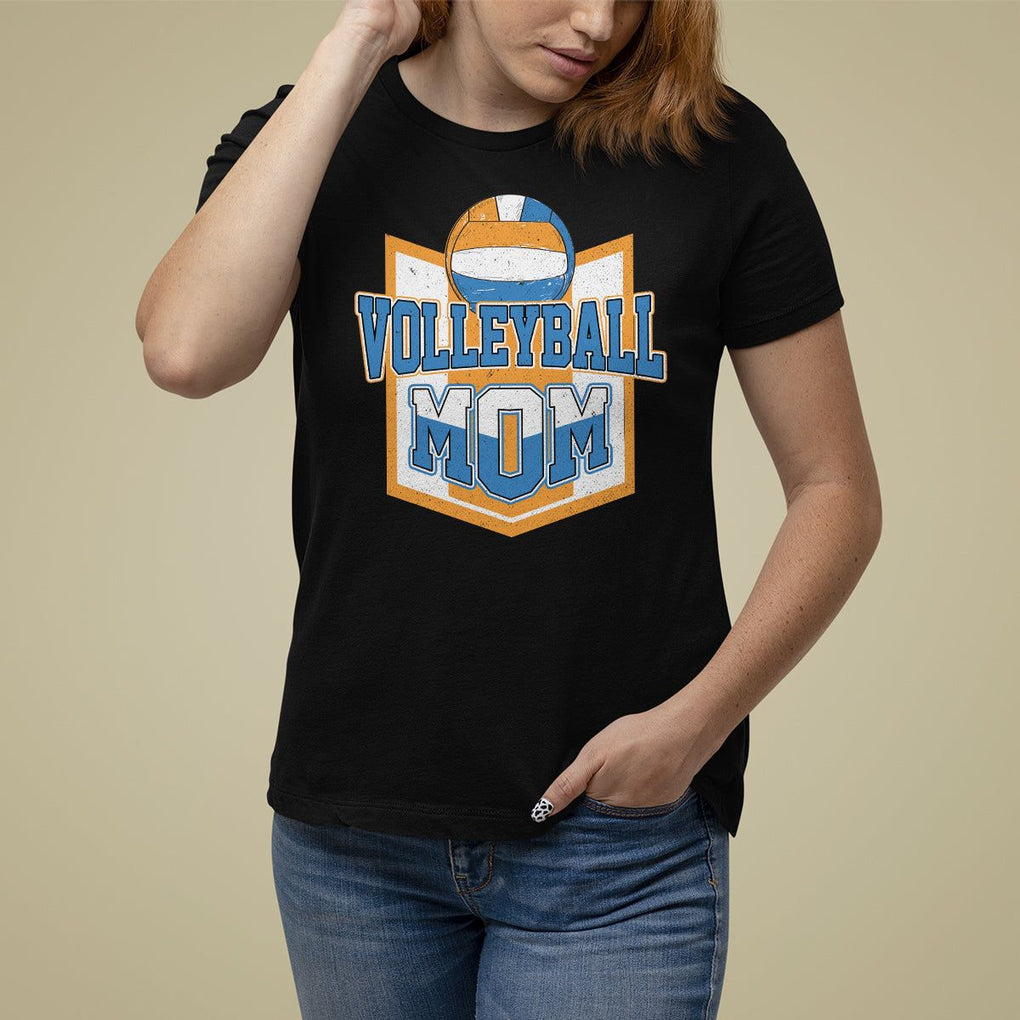 Volleyball Mom Matching Player Sport Mother's Day T Shirt For Women TS09 Black Printyourwear