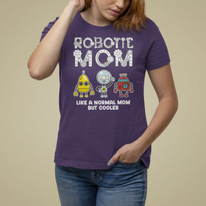 Mother's Day Robot Lover T Shirt For Women Robotics Mom Like A Nornal Mom But Cooler TS09 Purple Printyourwear