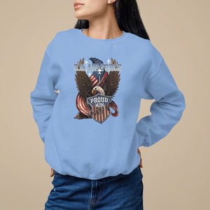 Mother's Day Sweatshirt Proud Mom U.S. Air Force Army TS09 Carolina Blue Printyourwear