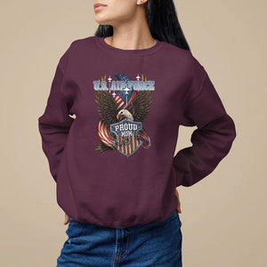 Mother's Day Sweatshirt Proud Mom U.S. Air Force Army TS09 Maroon Printyourwear