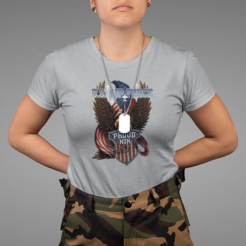 Mother's Day T Shirt Proud Mom U.S. Air Force Army TS09 Sport Gray Printyourwear