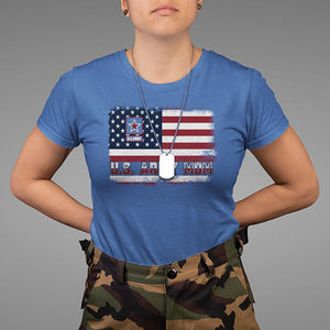 Mother's Day T Shirt U.S Army Mom American Flag Veteran TS09 Royal Blue Printyourwear