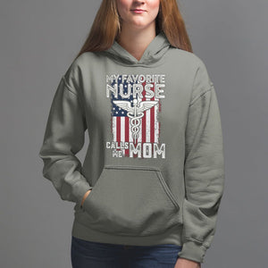 My Favorite Nurse Calls Me Mom Mother's Day Hoodie TS09 Military Green Printyourwear