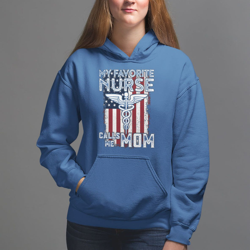 My Favorite Nurse Calls Me Mom Mother's Day Hoodie TS09 Royal Blue Printyourwear