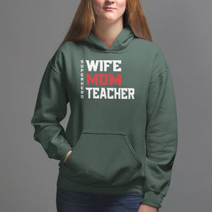 Mother's Day Hoodie Wife Mom Teacher Superhero TS09 Dark Forest Green Printyourwear
