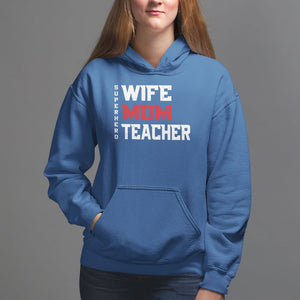 Mother's Day Hoodie Wife Mom Teacher Superhero TS09 Royal Blue Printyourwear