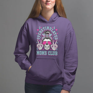 Mother's Day Hoodie Overstimulated Moms Club Funny Skeleton TS09 Purple Printyourwear