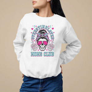 Mother's Day Sweatshirt Overstimulated Moms Club Funny Skeleton TS09 White Printyourwear