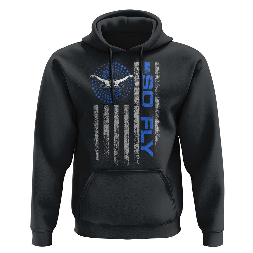 So Fly USA Swimming Team Sports Athlete Aquatic Hoodie TS09 Black Print Your Wear
