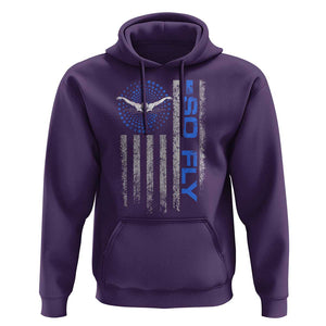 So Fly USA Swimming Team Sports Athlete Aquatic Hoodie TS09 Purple Print Your Wear