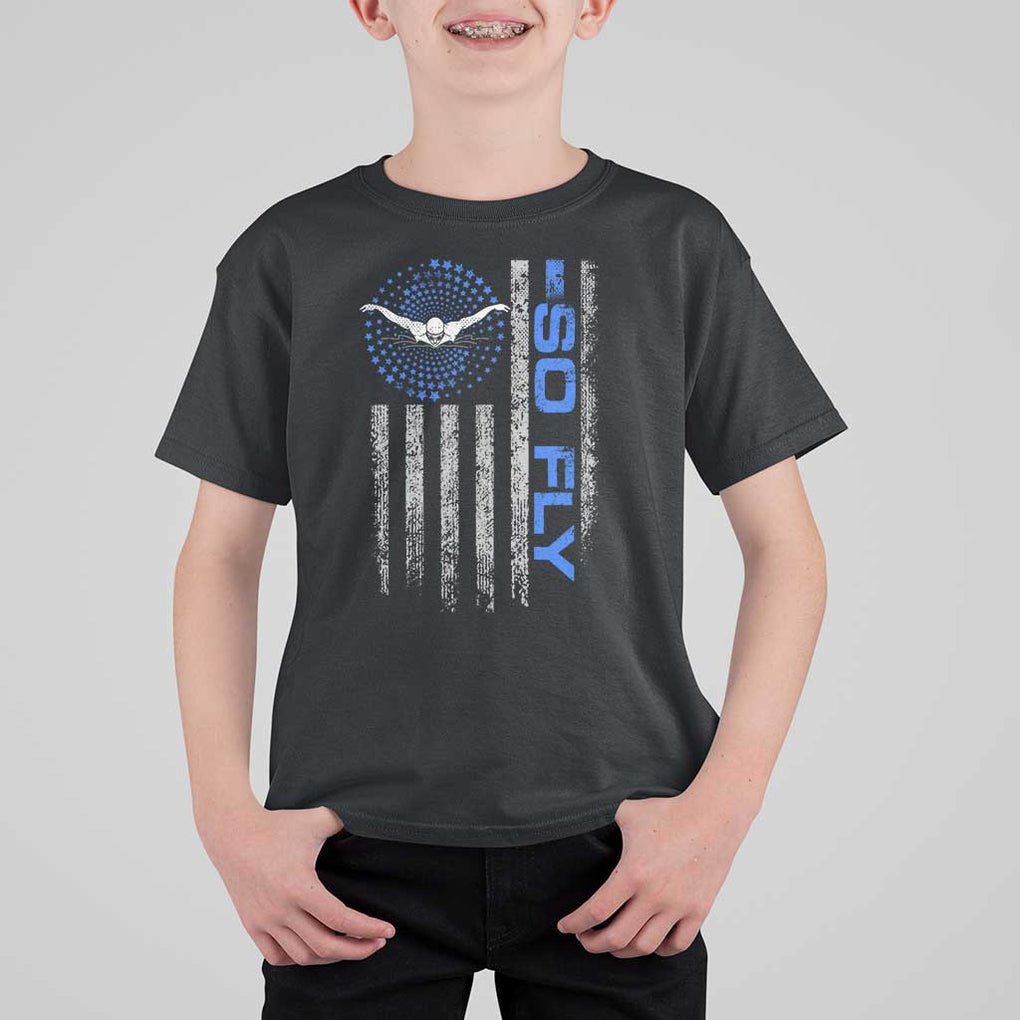 So Fly USA Swimming Team Sports Athlete Aquatic T Shirt For Kid TS09 Black Print Your Wear