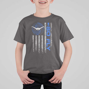 So Fly USA Swimming Team Sports Athlete Aquatic T Shirt For Kid TS09 Dark Chocolate Print Your Wear