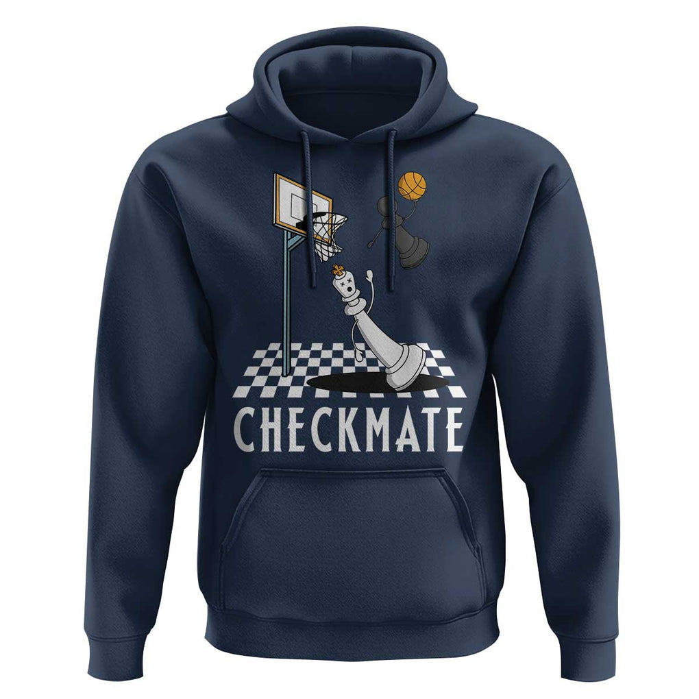 Funny Checkmate Chess Basketball Player Hoodie TS09 Navy Print Your Wear