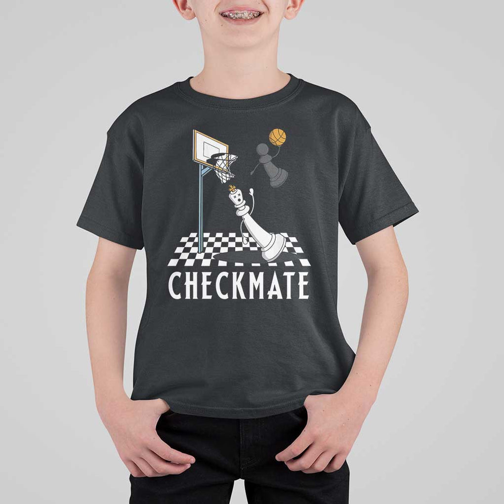 Funny Checkmate Chess Basketball Player T Shirt For Kid TS09 Black Print Your Wear