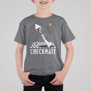 Funny Checkmate Chess Basketball Player T Shirt For Kid TS09 Charcoal Print Your Wear
