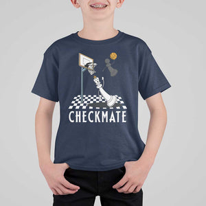 Funny Checkmate Chess Basketball Player T Shirt For Kid TS09 Navy Print Your Wear