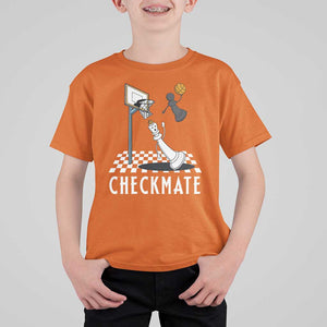 Funny Checkmate Chess Basketball Player T Shirt For Kid TS09 Orange Print Your Wear