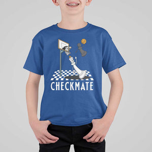 Funny Checkmate Chess Basketball Player T Shirt For Kid TS09 Royal Blue Print Your Wear