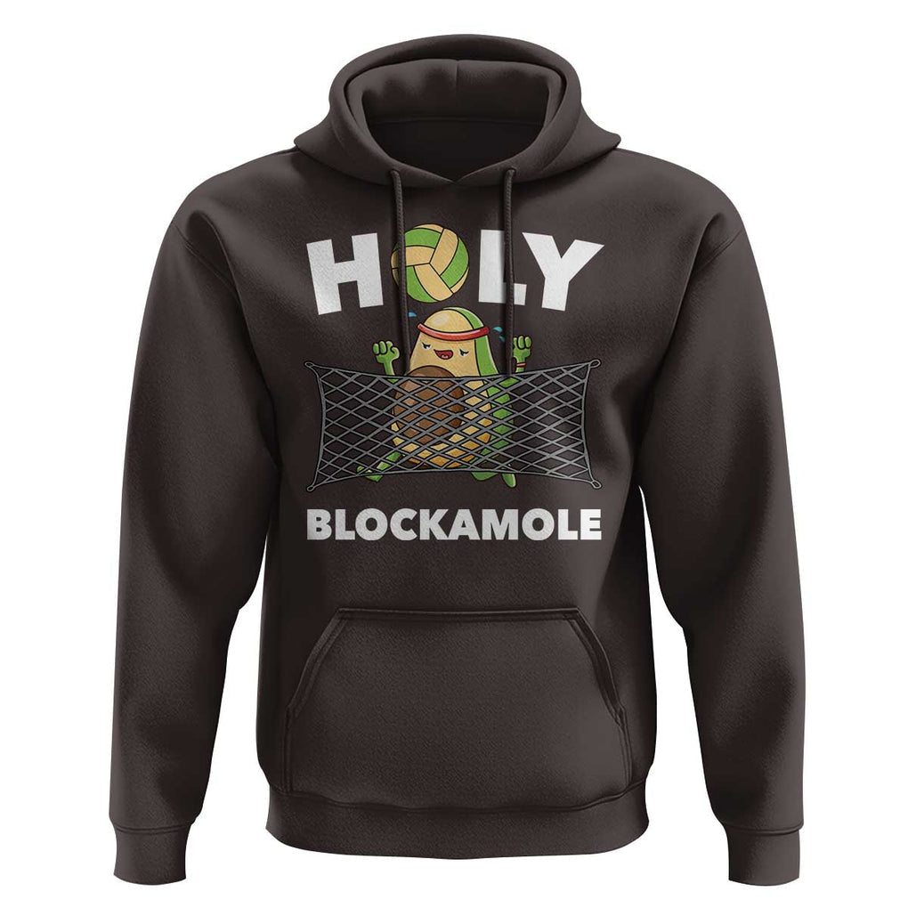 Funny Volleyball Hoodie Holy Blockamole Cute Avocado TS09 Dark Chocolate Print Your Wear