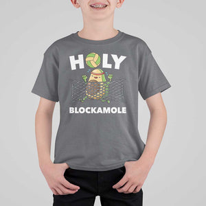 Funny Volleyball T Shirt For Kid Holy Blockamole Cute Avocado TS09 Charcoal Print Your Wear